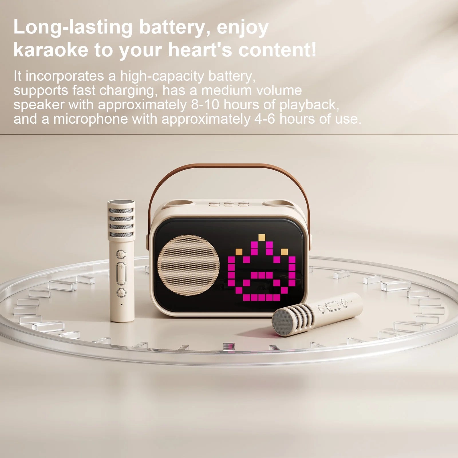 Karaoke Machine for Kids, Kids Karaoke Machine, 15+ Animation Modes, Kids Toy Gift