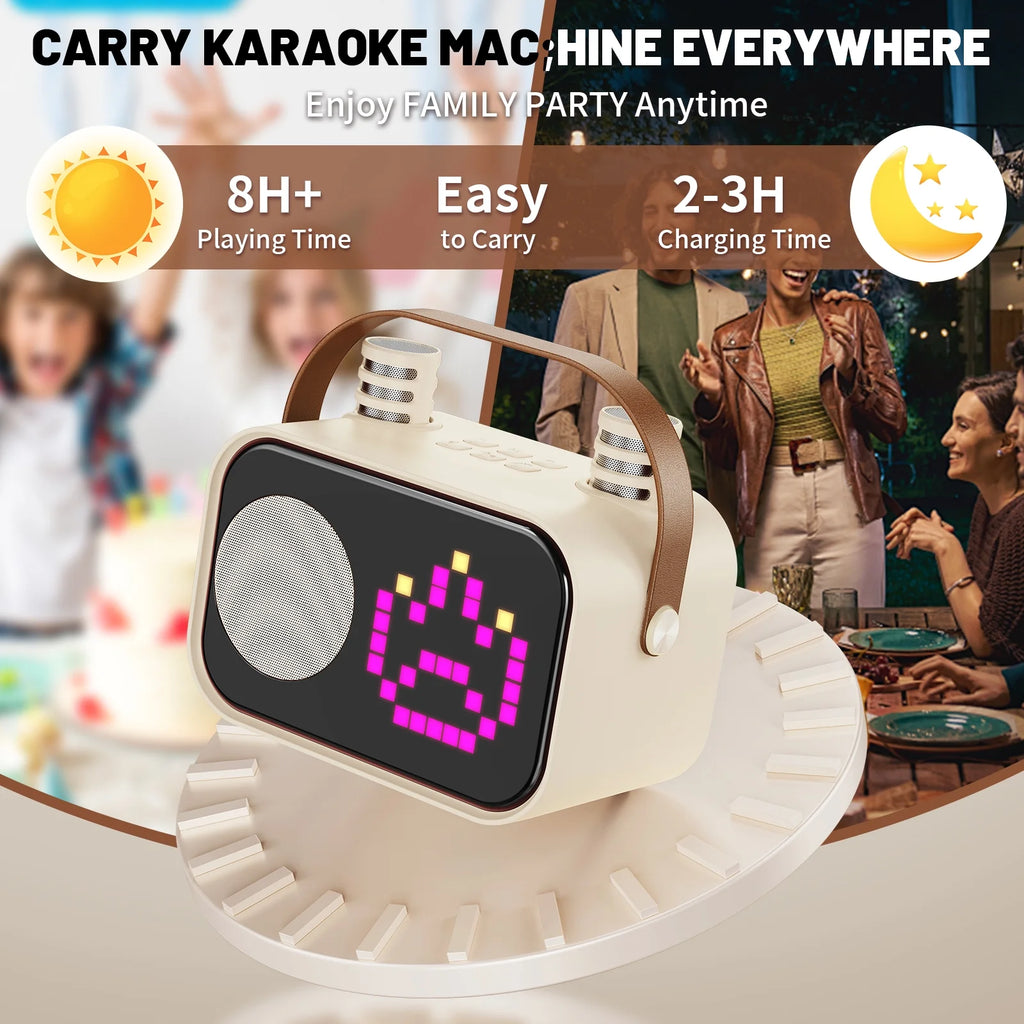 Karaoke Machine for Kids, Kids Karaoke Machine, 15+ Animation Modes, Kids Toy Gift