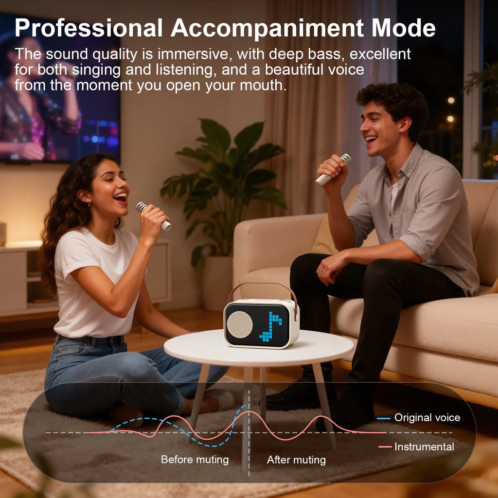 Karaoke Machine for Kids, Kids Karaoke Machine, 15+ Animation Modes, Kids Toy Gift