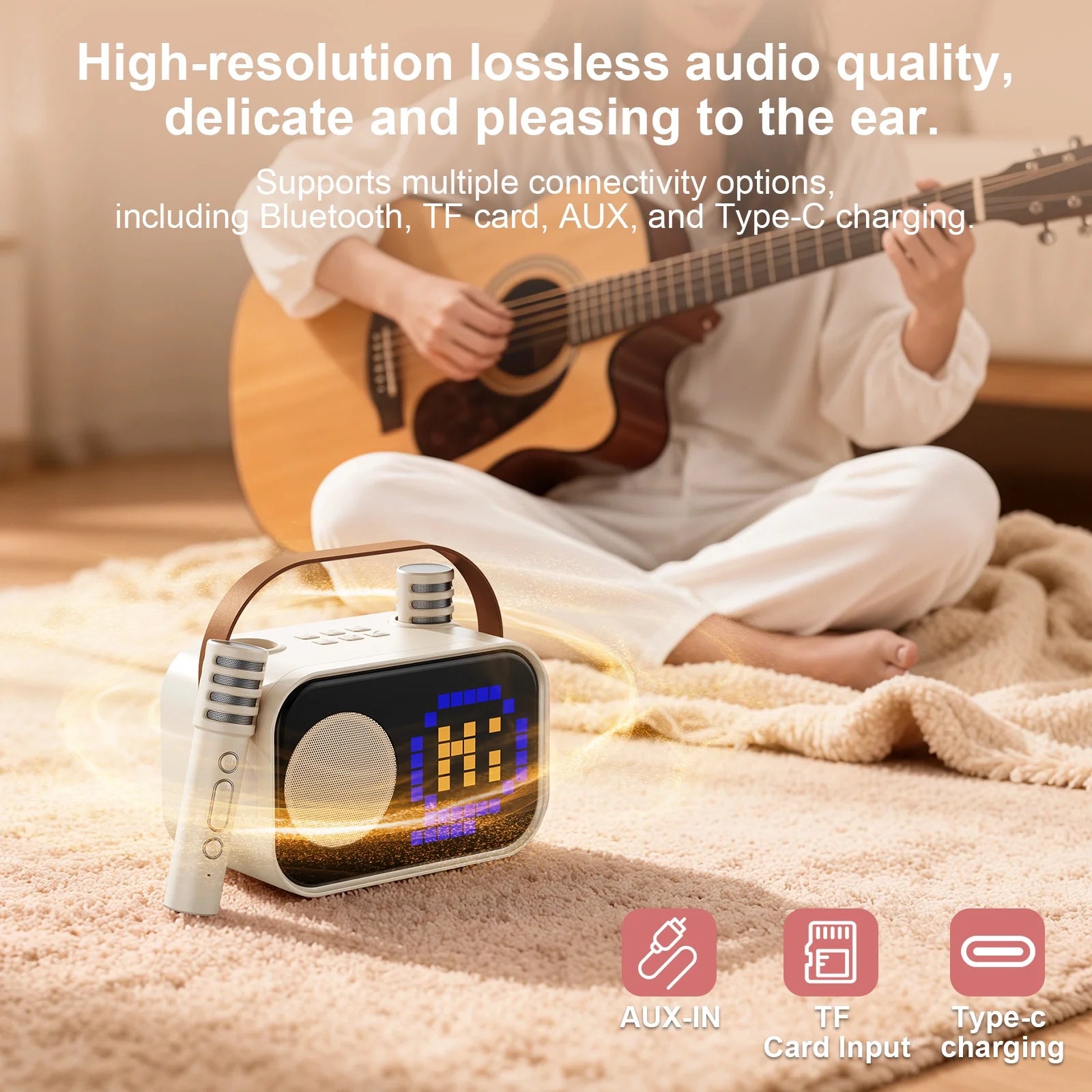 Karaoke Machine for Kids, Kids Karaoke Machine, 15+ Animation Modes, Kids Toy Gift